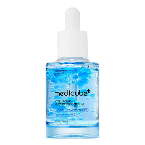 سرم آبرسان و جوانساز پوست مدیکیوب مدل Hyaluronic Multi Peptide مناسب برای انواع پوست حجم 30 میلیلیتر