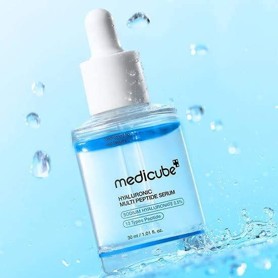 سرم آبرسان و جوانساز پوست مدیکیوب مدل Hyaluronic Multi Peptide مناسب برای انواع پوست حجم 30 میلیلیتر